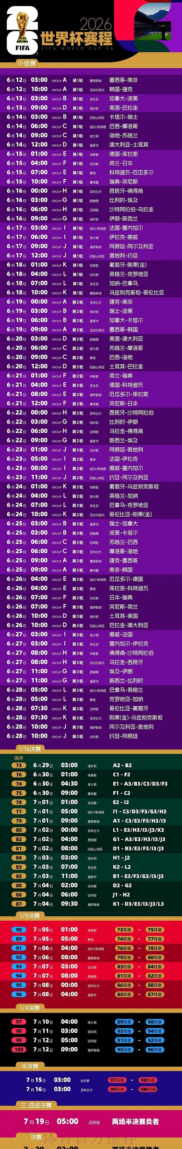 2026世界杯实时比分全程直播
